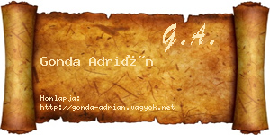 Gonda Adrián névjegykártya