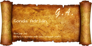 Gonda Adrián névjegykártya